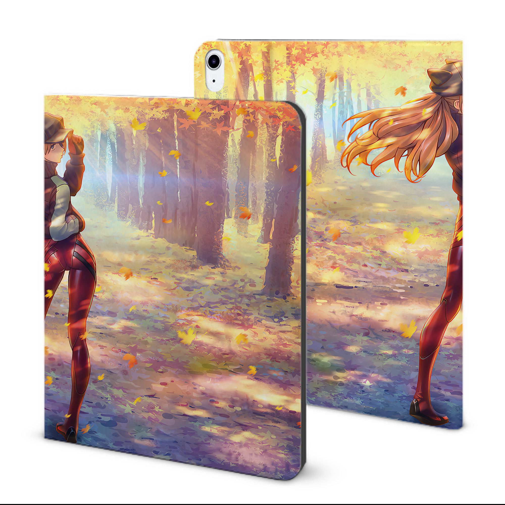 （画像用） EVA 新世紀エヴァンゲリオン IPad ケース ブック型 PUレザー TPU 耐衝撃 軽量 薄型 ペン収納なし 全面保護 IPad 各モデル対応